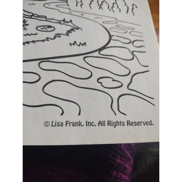 Lisa Frank Jumbo Coloring Poster Pad Wolf Penguin Igloo Design (Lisa Frank 2013 - Picture 9 of 16